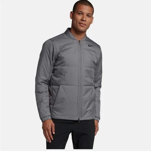 NWOT Nike Reversible Bomber Puff Golf Jacket Mens Medium - Picture 2 of 11